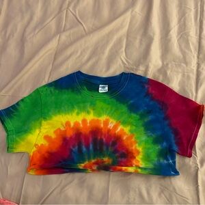 Cropped tie-dye T-shirt small